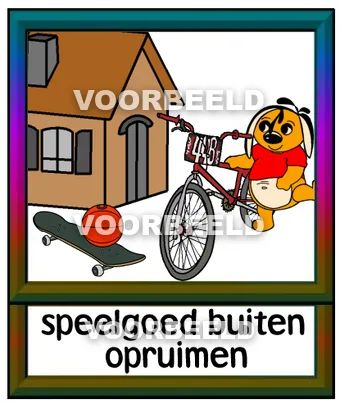 Speelgoed buiten opruimen