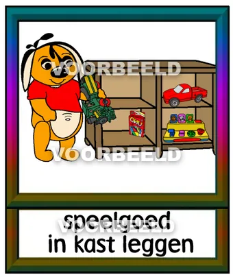 Speelgoed in de kast leggen