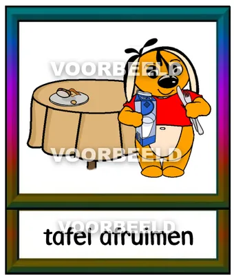 Tafel afruimen
