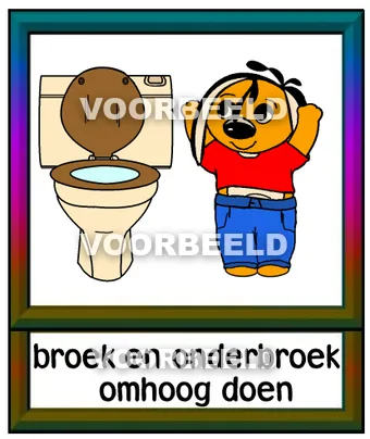 Broek en onderbroek omhoog doen