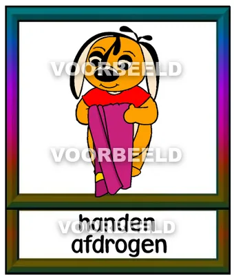 Handen afdrogen