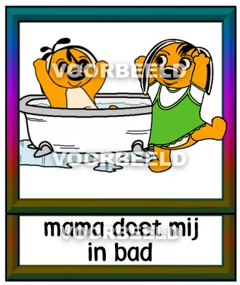 Mama doet mij in bad