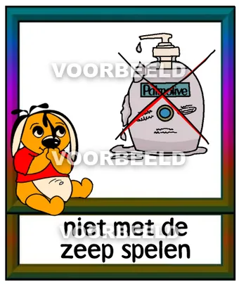 Niet met de zeep spelen