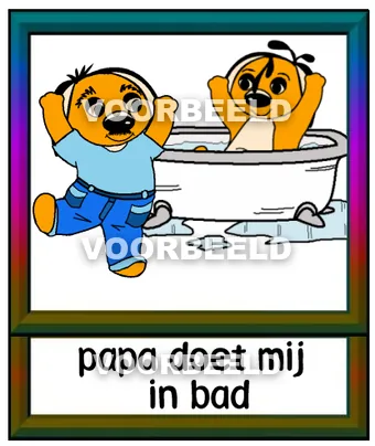 Papa doet mij in bad