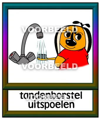 Tandenborstel uitspoelen