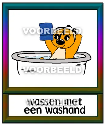 Wassen met een washand