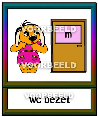 WC bezet meisjes