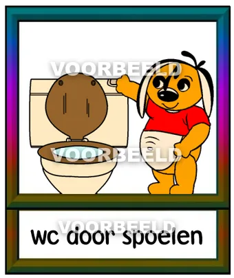 WC door spoelen