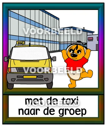 Met de taxi naar de groep